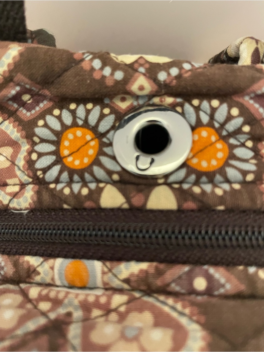 Vera Bradley Canyon Campus Backpack Retired Brown Floral Quilted Travel School - Picture 4 of 16